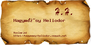 Hagymásy Heliodor névjegykártya